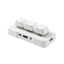 RGB 3 toetsen programmeermacro aangepast toetsenbord voor-Wit