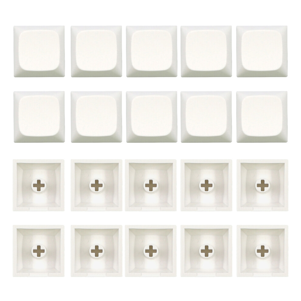 20 Pieces Pbt Not Engraving Blank Keycap Xda Profile- White 7732000508011