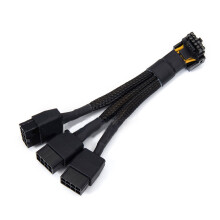 Adaptateur GPU 12 cm 16 broches vers 3 x 8 broches, câble de-B