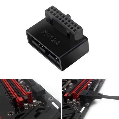 Rechtshoekige USB 3.0 20-pins verlengadapter-A 2