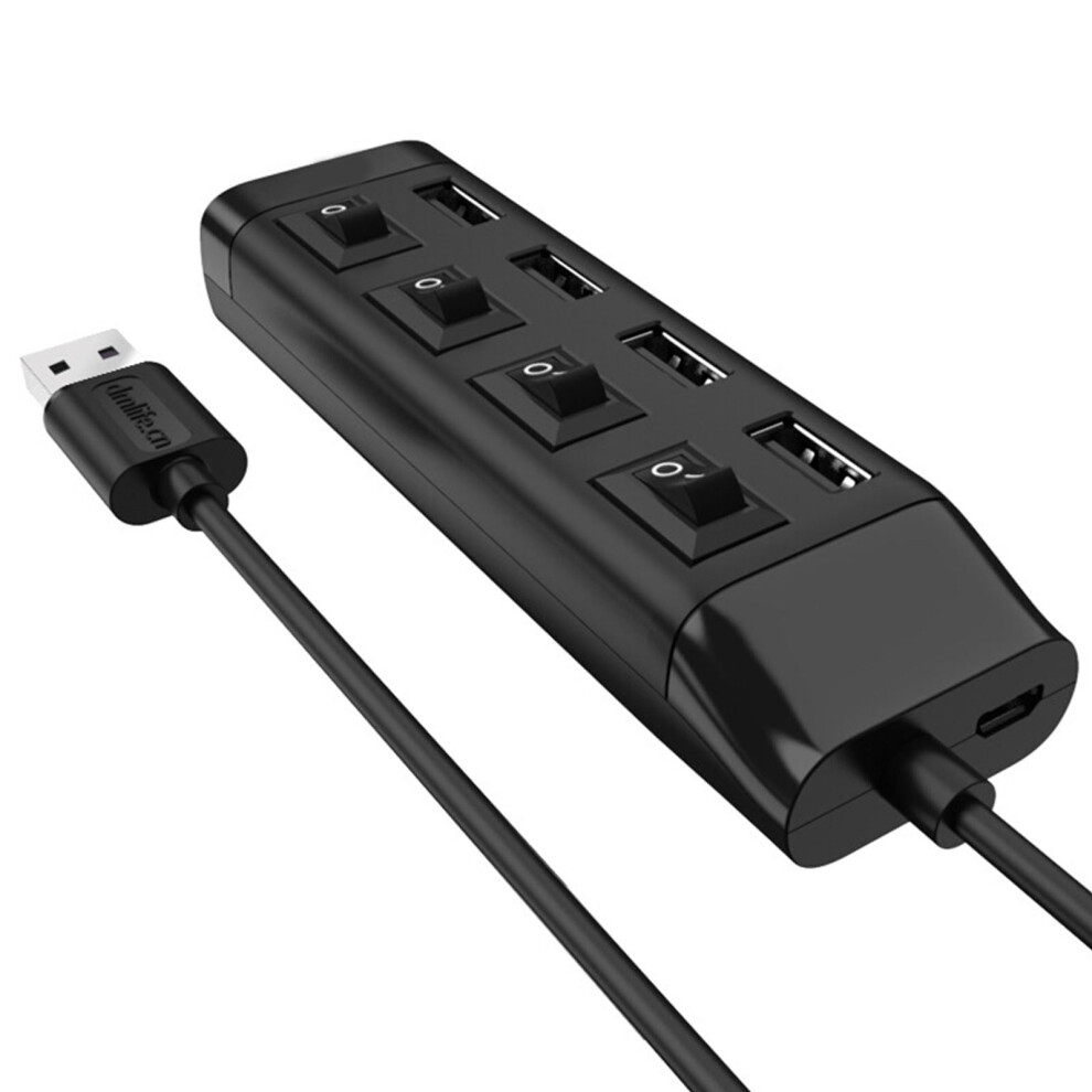 4X Port Usb 2.0 Hub Splitter For Laptop Console Printer 7732000505805