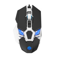 Ergonomische muis met 9 toetsen, USB-bekabelde-Zwart