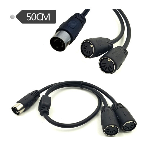 MIDI-Kabel-Stecker auf Doppel-DIN-5-Buchse, 2