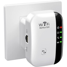 WiFi Extender UK Plug, Covers Up To 3000 Sq Ft, Supports 45 Devices, Ethernet Port, Quick Setup, White