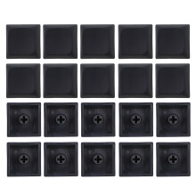 20 sleutels 1X XDA-profiel PBT blanco sleuteldoppen,-Zwart
