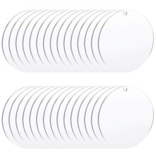 30 Pieces Acrylic Keychain Blanks 3 Inch Round for DIY Crafts