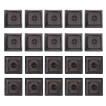 20 stuks XDA-profiel PBT Keycaps Mechanisch-Transparant zwart