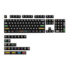 Dye-sublimatie PBT Keycaps Cover 128 toetsen-Zwart