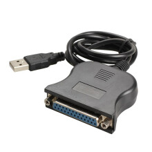 Câble d'imprimante à Port parallèle USB 2.0 à 25 broches,-Noir