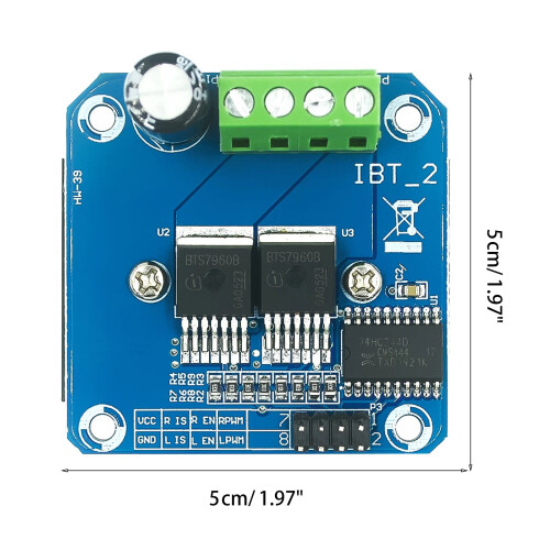 Module de pilote de moteur haute puissance BTS7960 43A, pour 1