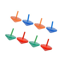 8 wooden tops for boys and girls, enhances concentration and coordination