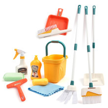 Children's Pretend Play Toy Household Chores Cleaning Tool Set Toy Cleaning Play for Kids Birthday Gift to Play