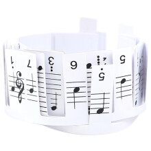 1 set of keyboard stickers, removable music note labels for piano keyboard, guide for piano beginners, PVC material.