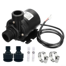 12/24V DC Brushless Submersible Pump 800 L/H, 5 m Head, Aquarium Pond Solar Fountain, Low Noise, Accessories Included