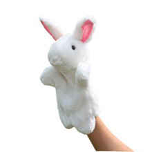 1 piece plush hand puppet rabbit, story puppets for creative roleplaying and interactive activities for parents and young girls, durable and.