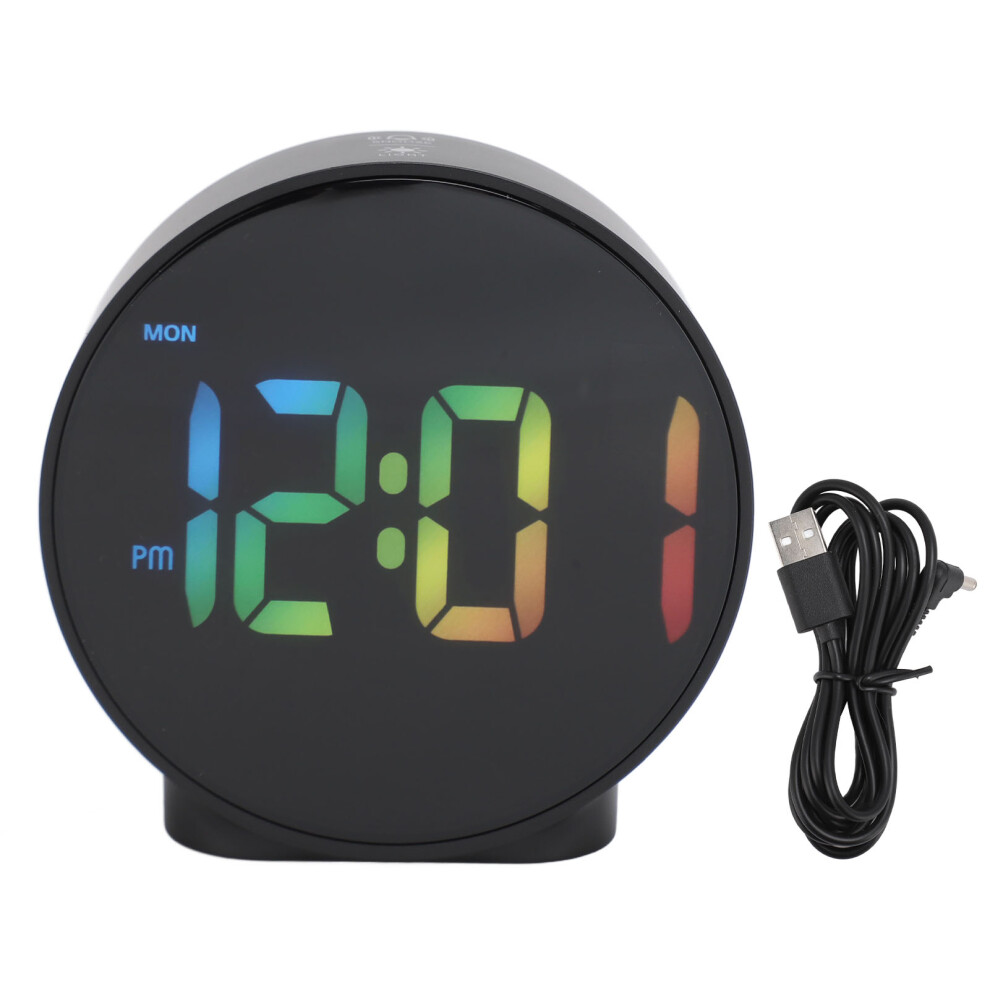 Led Digital Alarm Clock With Dual Alarms, Weekly Display And Adjustable Brightness, Portable Timepiece For Bedroom Desk Or Travel Use 9464372429011