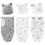 3 Sets Swaddle Sleep Sack with Hat Set for Newborns 03 Months 1