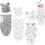 3 Sets Swaddle Sleep Sack with Hat Set for Newborns 03 Months 4