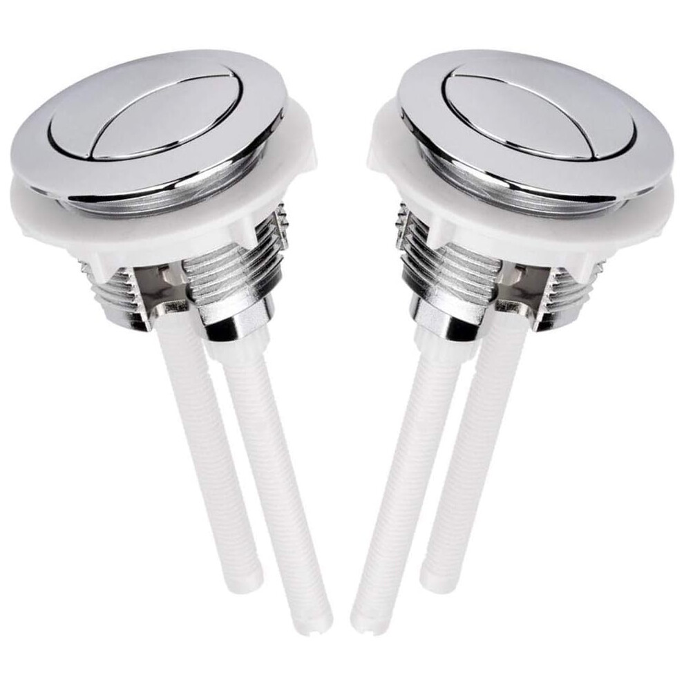 Dual Push Flushing Toilet Water Tank Button, High Quality Stainless Steel Electroplating Technology, Compatible With Most Dual Flush Toilets, Tank But 9148971514186