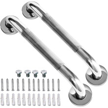 Reliable Support: Anti Slip Shower Grab Bar, Concealed Secure Mount, 12 Inch Stainless Steel Non-Slip Grab Bar, Multi-Use for Elderly, Pregnant Women,