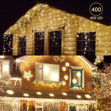 Christmas Icicle Lights, Energy Saving for Your Festive Needs, Waterproof Outdoor Decoration with Connectable Strings, 8 Lighting Modes and Timer