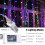 Energy-Saving Icicle Christmas Lights, 5M LED Connectable Decorative String Lights with 8 Modes Memory Function for Indoor Outdoor Holiday Decor 2