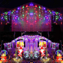Festive Connectable Lights, Outdoor Decor with Timer Function for Christmas Icicle Lights, Waterproof Sturdy Fairy String Lights for Party