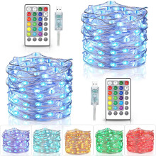 IP68 Waterproof LED String Lights, Brighter Fairy Lights with Flexible & Durable Silver Wire for Indoor&Outdoor Decor, Suitable for Home, Garden,