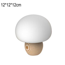 Dimmable Led Desk Lamp, Wooden Base With Frosted Acrylic Glass Shade, Eye Protection Night Light For Creative Home Decor, Portable And Rechargeable