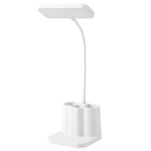 Lampe de bureau avec porte-stylo intégré pour tables à dessin, lampe de bureau à éclairage sans scintillement avec commande tactile, intensité