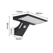 Wireless Solar Sconce, Solar Outdoor Lights With Cold White 6000K For Patio, Garage, Corridor, Modern Luxury Style, PIR Motion Activated, IP65