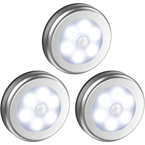 Solução de iluminação interna, luz LED com sensor de movimento, sem fio, com acendimento automático e luminosidade intensa para quarto,