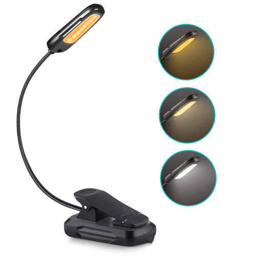 Φως BookBrite, Επαναφορτιζόμενη λάμπα ανάγνωσης USB-C 9 LED, Ελαφρύτερη συμπαγής για