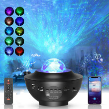 Encantador Galáctico, Projetor Galáctico para Quarto, Projeção de Luz Estelar, Cria Efeitos de Céu e Oceano, Luzes LED Multicoloridas, Ideal
