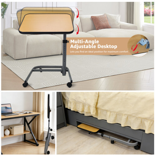 Ergonomic Overbed Laptop Table Adjustable Height 2