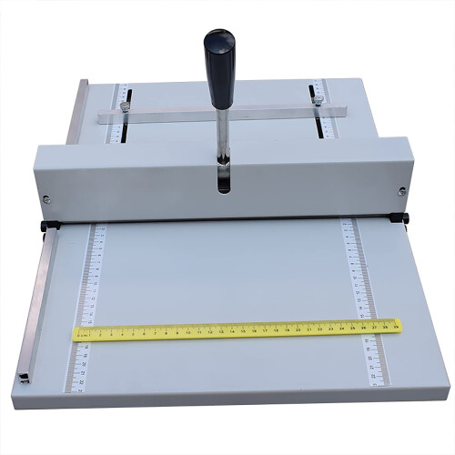 Manual Scoring Machine, LabourSaving Handle, Folding Machine for Files, Cards, White