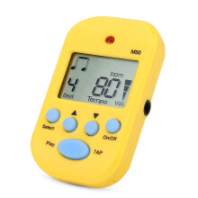 Mini Metronome, M50 LCD Digital Beat Tempo for Piano, Violin, Guitar, Trap Drum (Yellow)