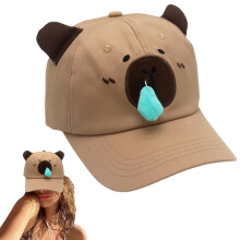 Capybara Hat  Embroidered Cute Animal Cosplay Cap for Capybara Lovers