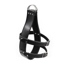 Leather Suspendable Headgear, Mask Headgear, Bondage Mask Headgear, Leather Headgear Flirt Toys, Headbinding Masks, Role Play for Men and Women