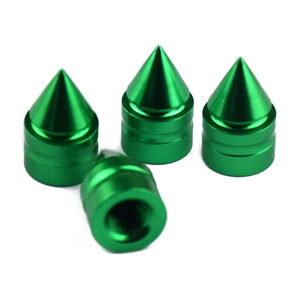 4Pcs Metal Car Truck Bicycle Tire Valve Stem Caps Dust Cover Tire Valve Caps Auto Air Tight Valve Stem Green 9412369109033