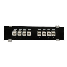 Panneau de brassage réseau Cat6 à 8 ports avec support de-Blanc