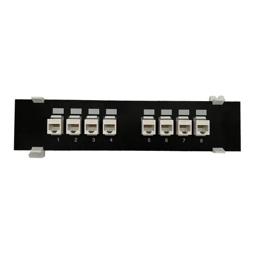 8 Ports for Cat 6 Straight Through Patch Panel RJ45-White