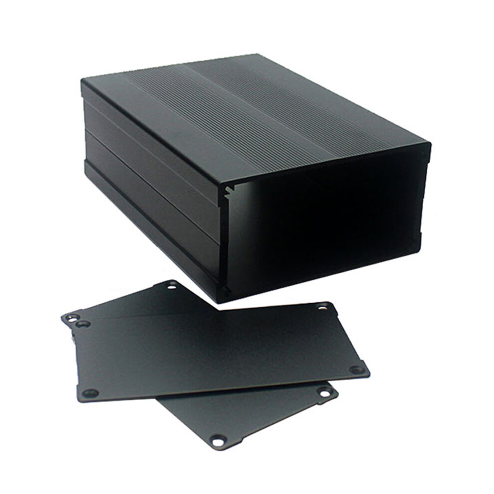 Extruded Aluminum Box Electronic Project Enclosure For- Black 7732000511899