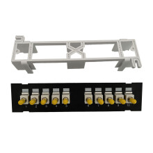 Patch de fibre optique ST 10 ports avec panneau de brassage de