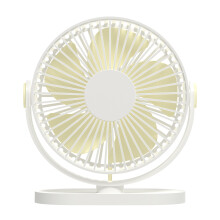 Desk Fan 3-Speed Camping Fan Hanging Fan with Hook-White
