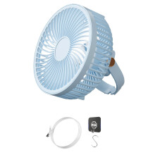 Outdoor Ceiling Fan Hiking Camping USB Powered Brushless-Blue
