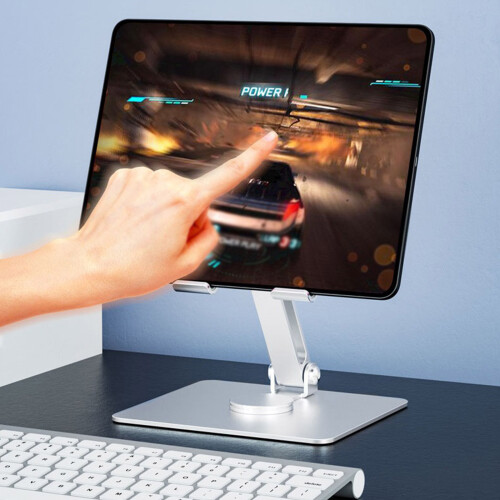 Nouveau Support d'ordinateur portable 360 rotation-Argent 2