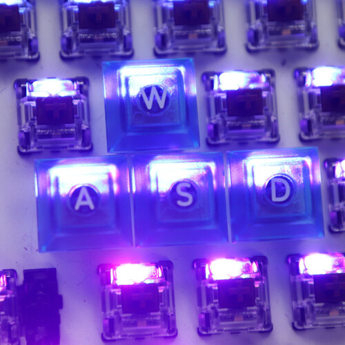 9 Keys DSA Height ABS Backlit Keycaps for WASD Direction-Black 1
