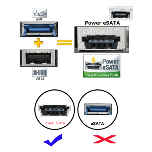 Esata to Sata Data Cable for 2.5In Hard Drive Disk Easy Drive 1