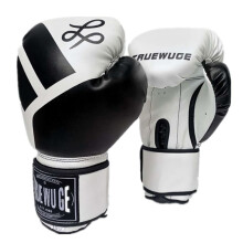 Boxing Gloves Training Gloves for Women Men Kids Leather Adult Combat Gloves Wrist Protection Breathable Pink 10oz (White, 12oz)